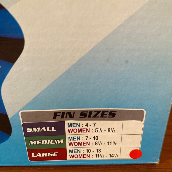 ☘️NWT Aqua Lung Sport Proflex FX Blue & Black Large Vented Fin Blades - Picture 2 of 3